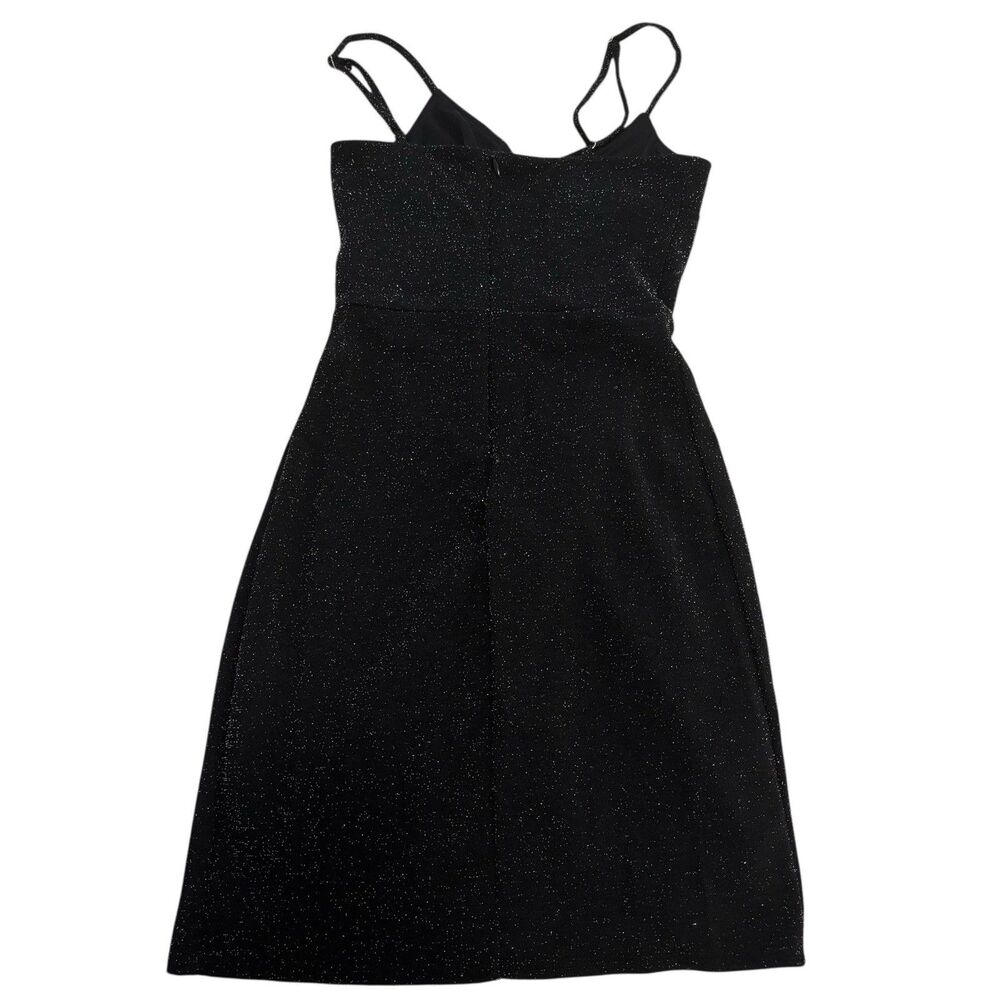 Altar’d State Black Metallic Sleeveless Mini Dress Size XXS Glam Sexy Holiday - Picture 5 of 10
